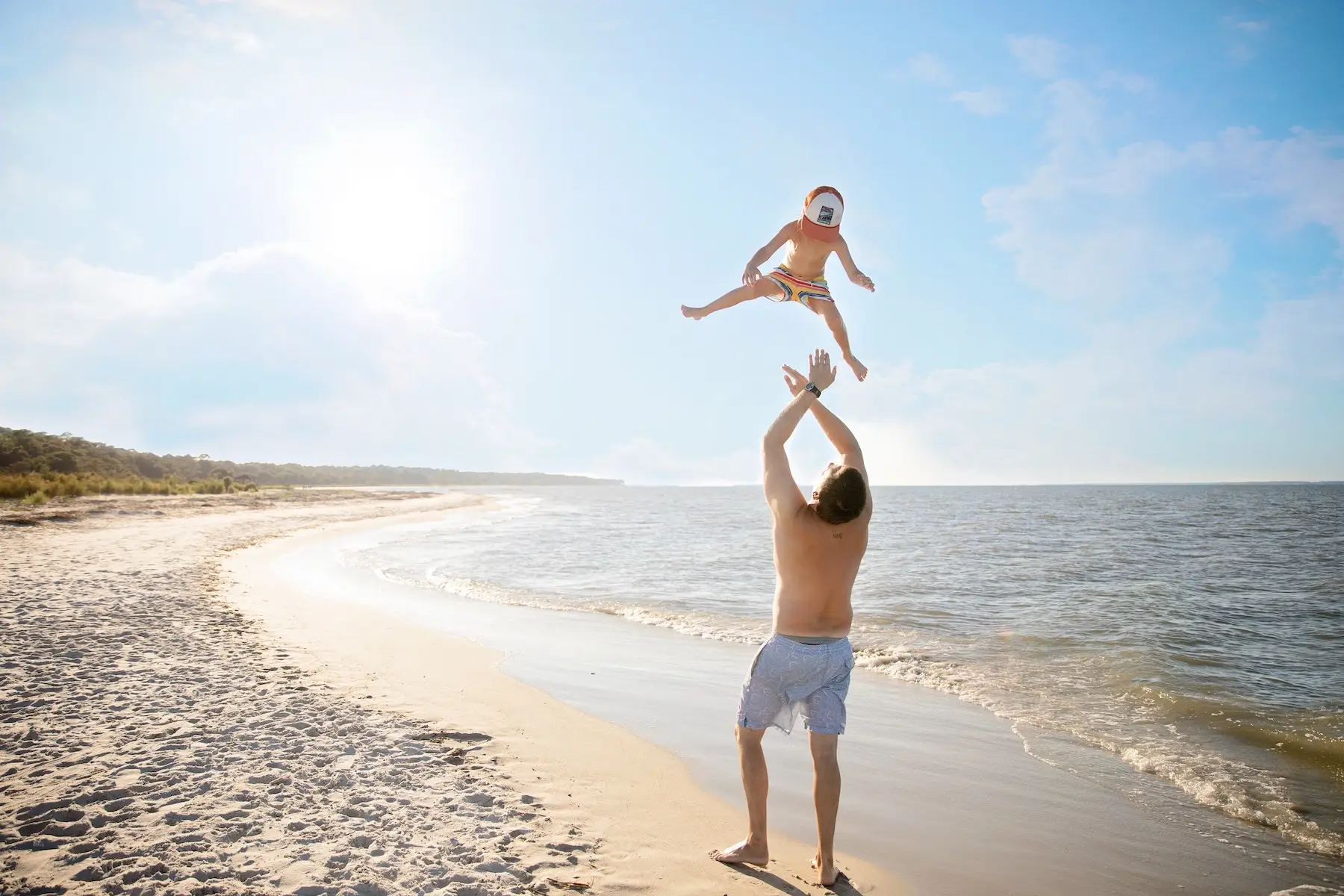Family fun on the beach in Sea Pines